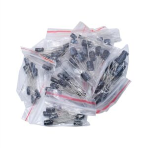 120pcs Electrolytic Capacitor Set (1µF-470µF, 12 Values x 10pcs)