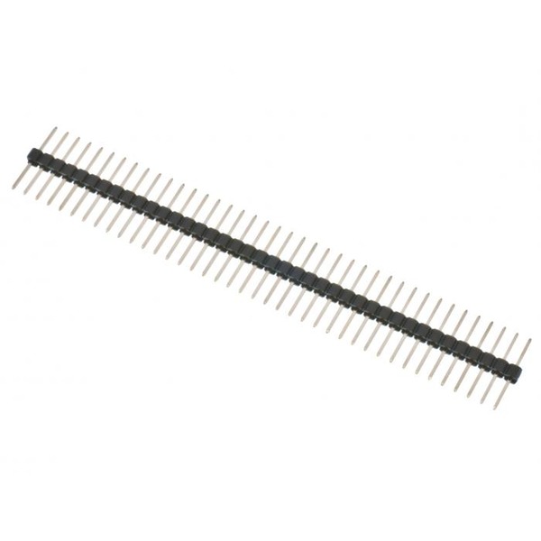 2.54mm 40Pin Single Row Black Male Header Needlev (Pack of 2pcs)