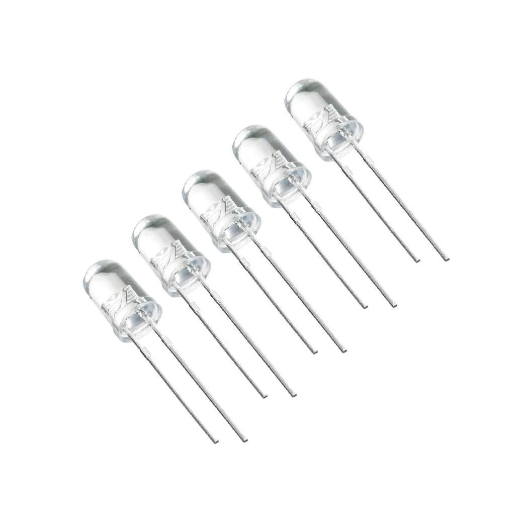 WHITE LED 5mm (Set of 5pcs)