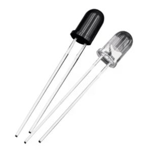 5MM Infrared Transmitter Receiver Tube F5 IR LED(Black & Transparent)