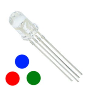 5MM LED RGB Tri-Color 4 Pin Common Cathode (Pack of 5pcs)