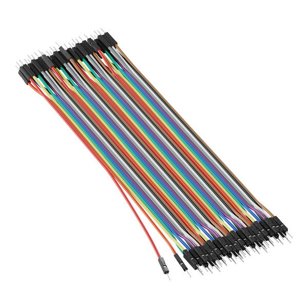 Male to Male Jumper Wire (Multicolor, 20cm Length) - 40-Pack