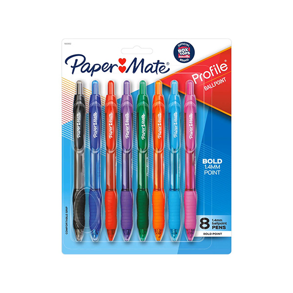 Paper Mate Profile Retractable Ballpoint Pens, Bold Point (1.4mm)