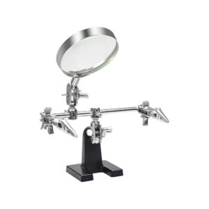 5X Third Hand Soldering Iron Stand Aid Clamp Vise Clip with Magnifying Glass