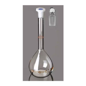 Boro 3.3 Clear Glass Volumetric Flask, with Penny Head Glass Stopper 500ml