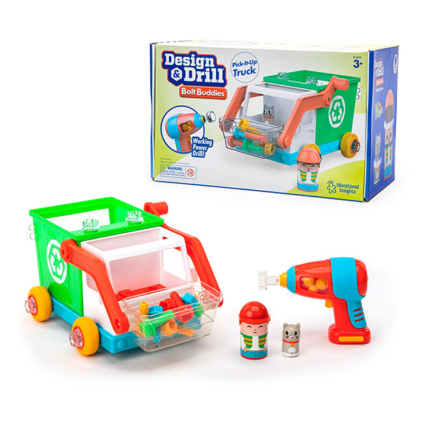 Design & Drill Bolt Buddies Recycling Truck Toy