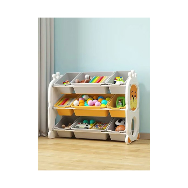 Toy Organizer with trays- Yellow