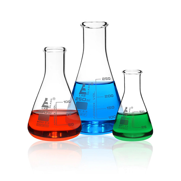 Set of 3 Erlenmeyer flask