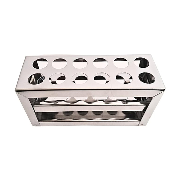 Test Tube Stand Stainless Steel Size 25 mm × 12 Holes