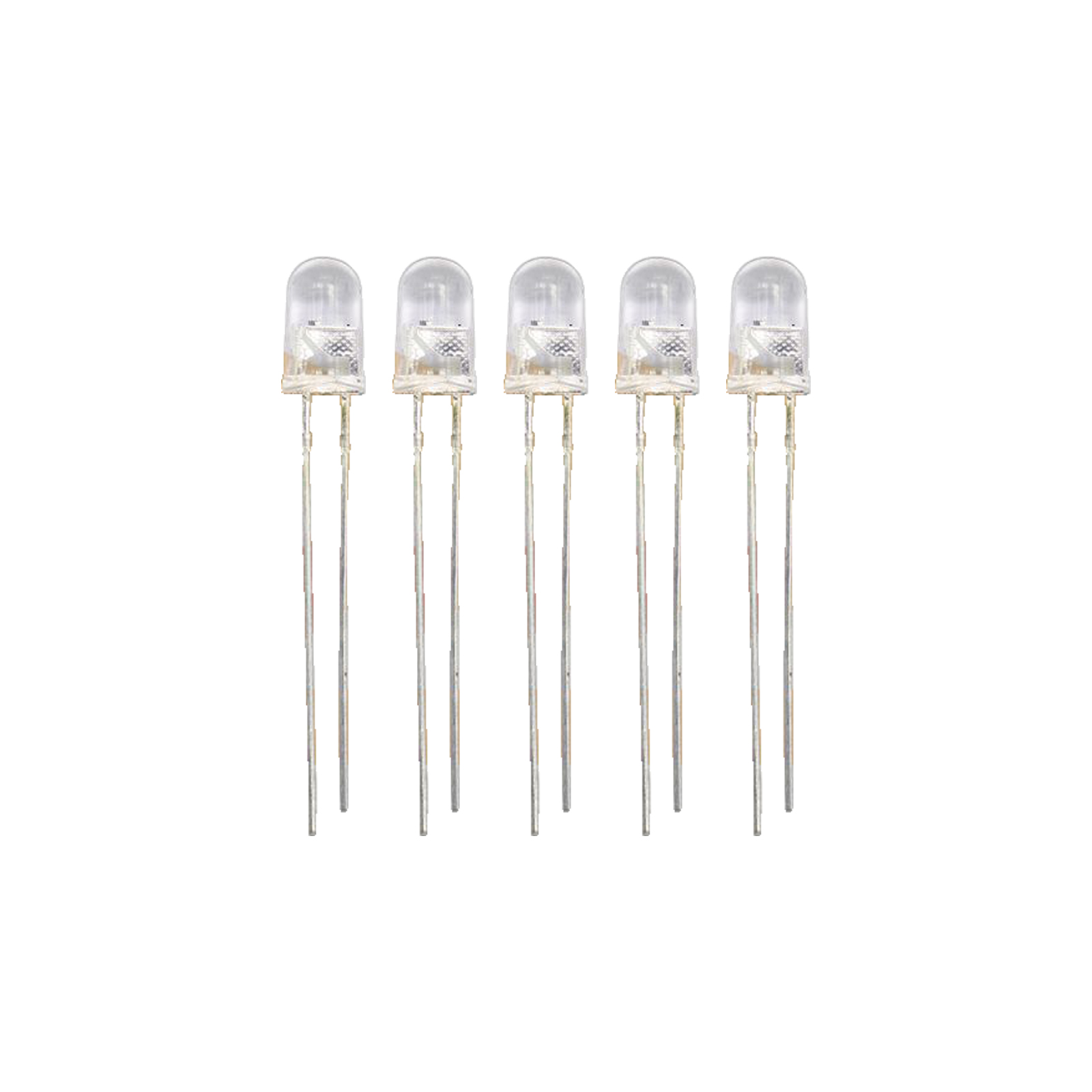 TRANSPARENT LED 5mm (Set of 5pcs)